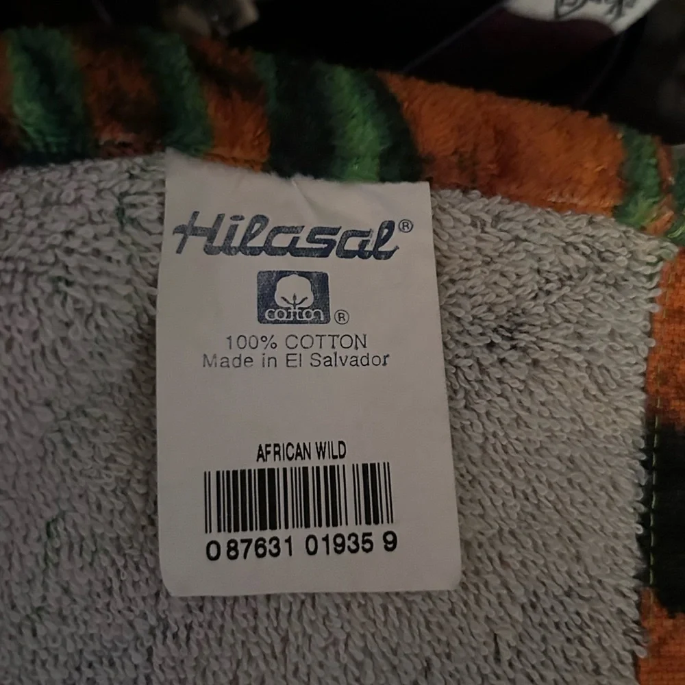 Vintage Hilasal TIGER Bath Towel and Hand Towel
